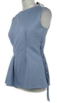 Nové - Dámská světlemodrá vesta se šněrováním Next 