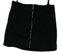 Dámská černá manšestrová propínací sukně Shein 