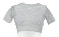 Dámské bílé perforované crop tričko Topshop 