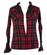 Dámská červeno-černá kostkovaná halenka Blind Date 