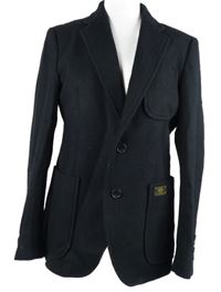 Pánské tmavomodré vlněné sako 
