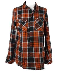 Dámská černo-červená kostkovaná halenka s kamínky 