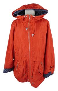 Dámská červená šusťáková podzimní parka s kapucí Fiora Blue 
