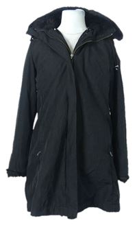 3v1 - Dámský černý šusťákový přechodový kabát s kapucí Principles 