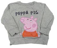 Šedá mikina s Peppa pig 