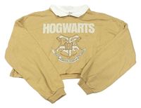 Béžová crop mikina s potiskem Harry Potter zn. H&M