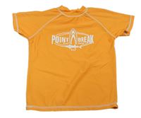 Oranžové UV tričko s nápisem 