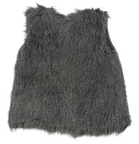 Šedá kožešinovo/pletená vesta Primark