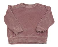 Růžová plyšová mikina Next