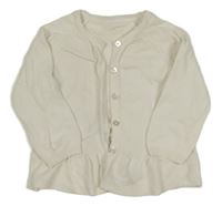 Bílý propínací svetr Nutmeg