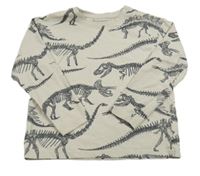 Béžové triko s dinosaury Nutmeg