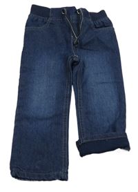 Tmavomodré podšité rifle s úpletovým pasem Lupilu