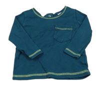 PEtrolejové triko s kapsou Next