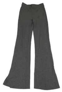 Šedé žebrované flare legíny H&M