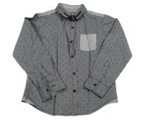 Černo-bílá kostičkovaná košile