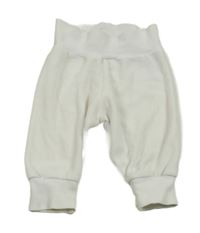 Bílé sametové kalhoty H&M