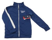 Nové - Modrá propínací mikina s logem Reebok