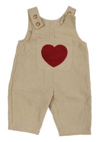 Béžové laclové kalhoty se srdcem 