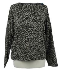 Nové - Dámský béžovo-černo-šedý vzorovaný svetr Primark