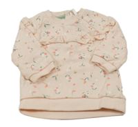 Světlerůžová mikina s kytičkami a volánkem Orchestra