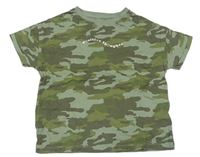 Khaki army tričko s nápisem M&S