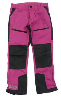 Růžovo-černé outdoorové kalhoty 