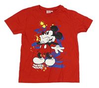 Červené tričko s Mickeym Disney