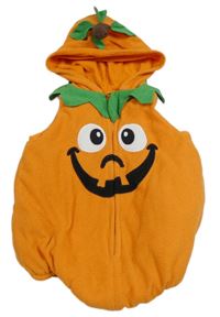 Kostým - Oranžové fleecové body s kapucí - dýně Primark