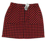 Červeno-černá vzorovaná sukně Dunnes stores