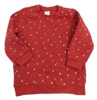 Červená mikina s kytičkami H&M