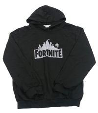 Černá mikina s potiskem a kapucí - Fortnite