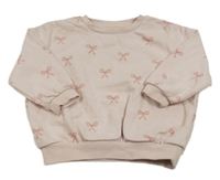 Světlerůžová oversize mikina s mašlemi zn. George