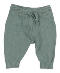 Zelenošedé vzorované pletené kalhoty Next