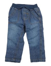 Tmavomodré rifle s úpletový pasem George