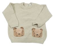 Béžový svetr s tygry Next
