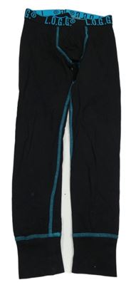 Černé spodní kalhoty s nápisy  H&M