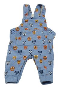 Světlemodré laclové tepláky se zvířaty Jojo Maman Bébé