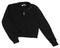 Černá crop mikina se stojáčkem H&M