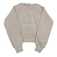 Světlerůžová crop mikina s nápisem H&M