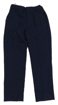 Tmavomodré slavnostní kalhoty ZARA