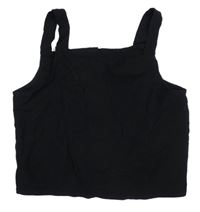 Černý crop top s knoflíky C&A