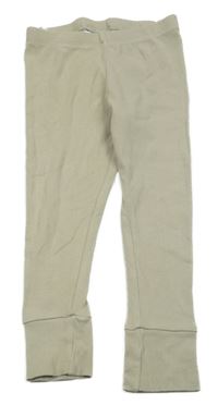 Béžové žebrované lehké tepláky H&M