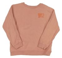 Světlerůžová mikina s nápisem Fat Face