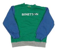 Zeleno-modrá mikina Benetton