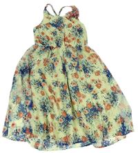 Béžové šifonové šaty s květy George 