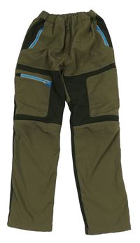 Khaki softshellové kalhoty 