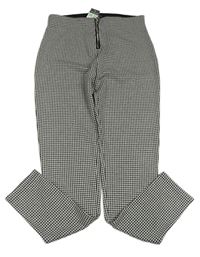 Černo-bílé vzorované tregíny se zipem Primark