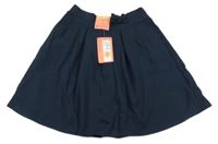 Nové - Tmavomodrá tepláková kolová sukně M&S