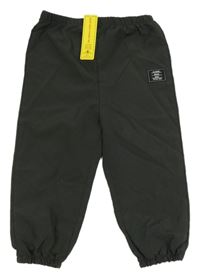 Šedé šusťákové cuff kalhoty Shein