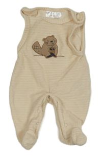 Pudrové sametové dupačky s bobrem Ergee vel. 42